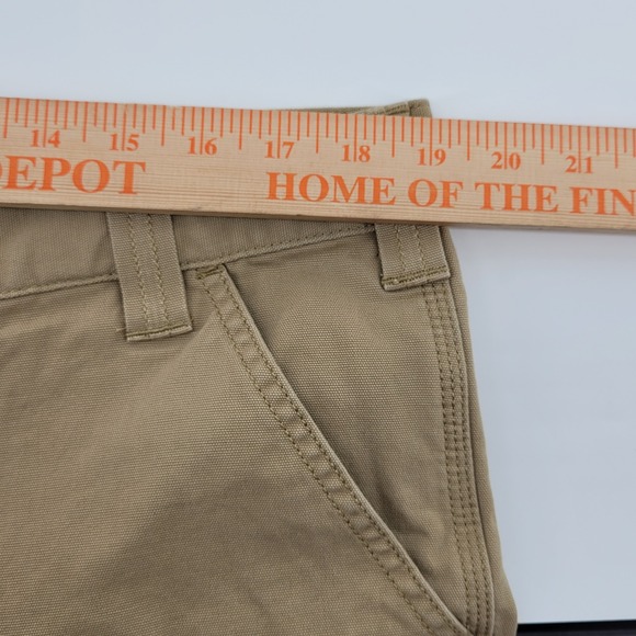 Carhartt 38x36 Pants Rugged Flex Relaxed Fit Canvas Work Khaki BN2291M - Picture 2 of 7